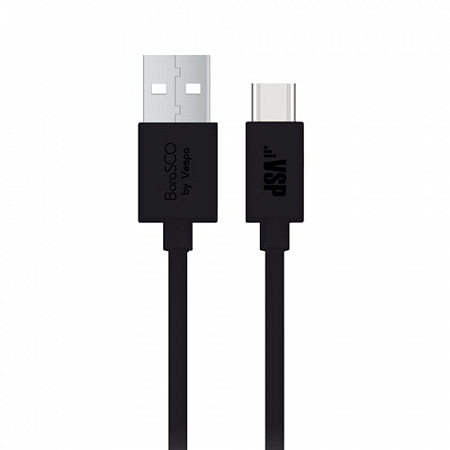 Дата-кабель USB - Type-C 2A,3м Черный BoraSCO VSP