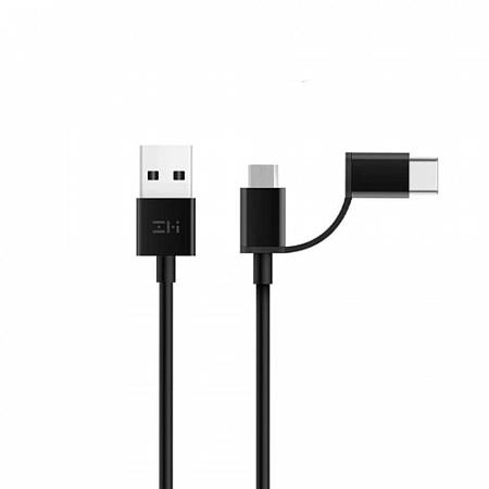 Кабель Xiaomi micro Usb и Type-C cable 100 см Black AL501